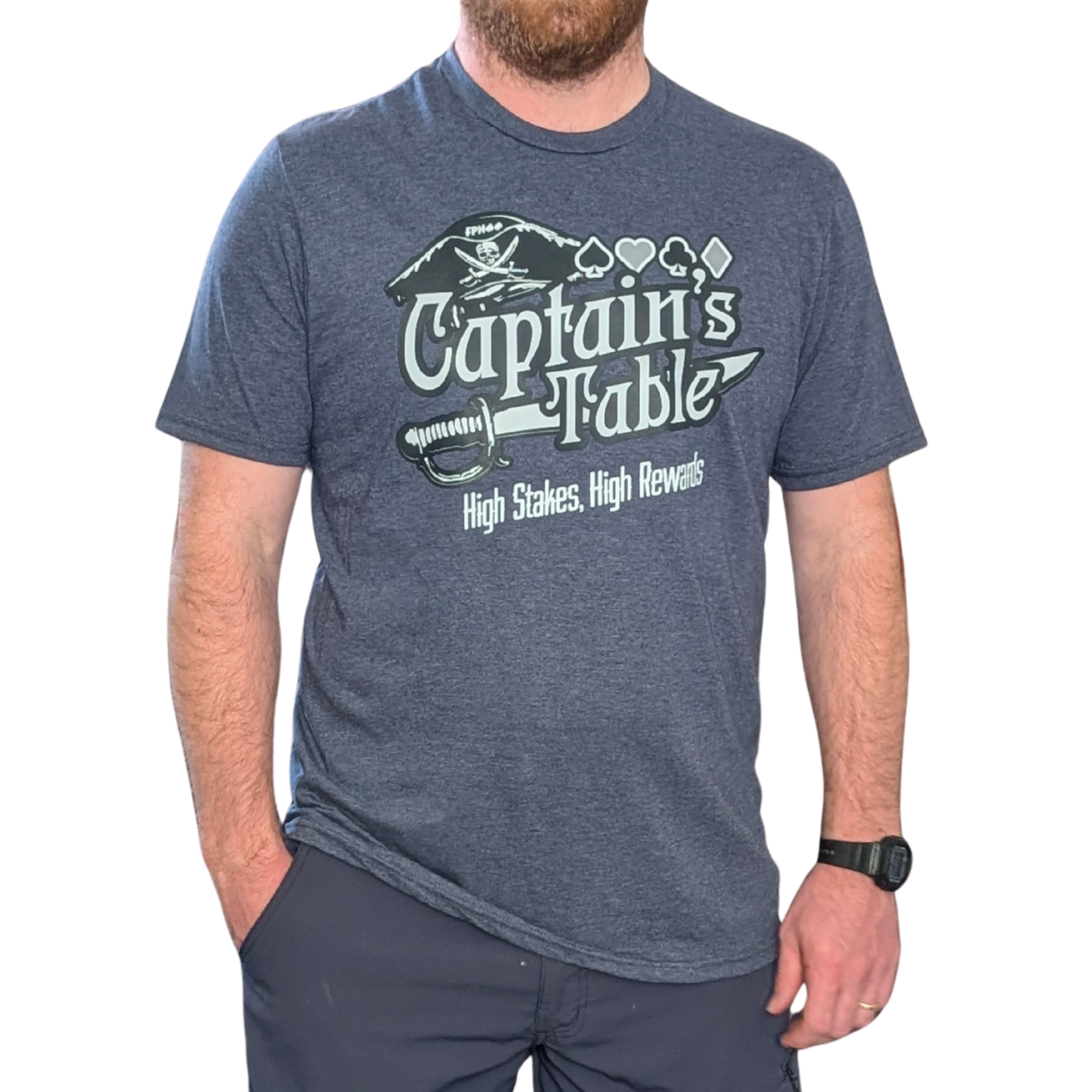 T-Shirt "Captain's Table" - High Stakes. High Rewards.