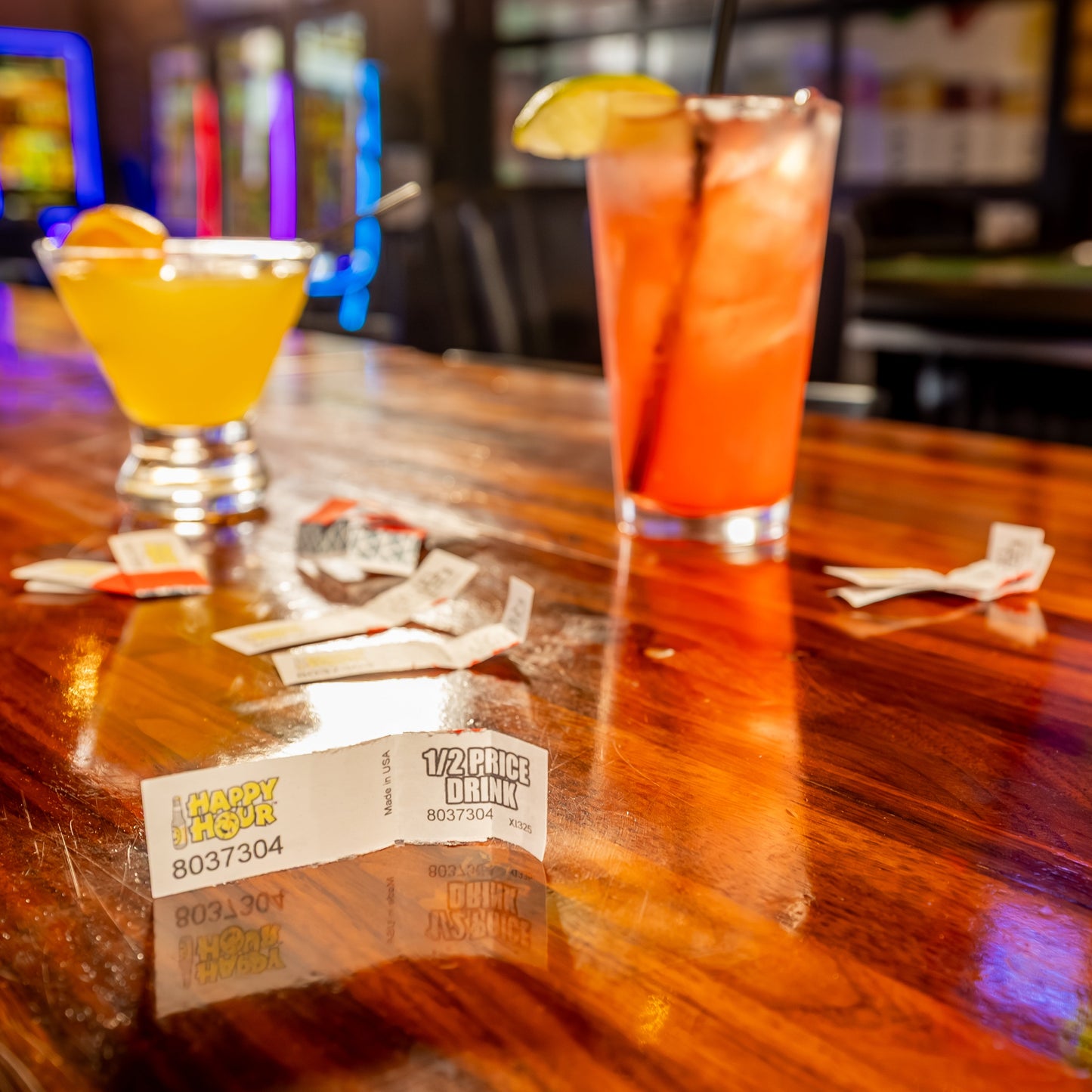 Happy Hour Promotional Drink Tickets