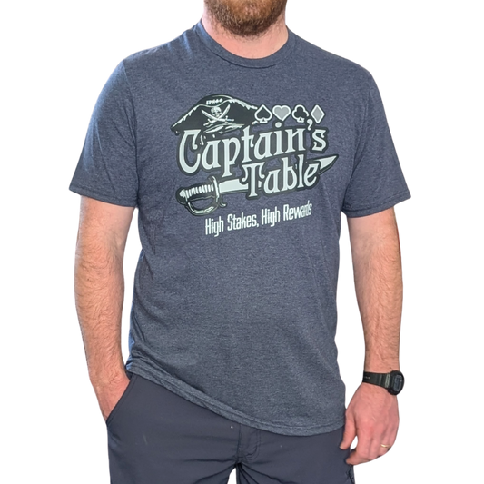 T-Shirt "Captain's Table" - High Stakes. High Rewards.