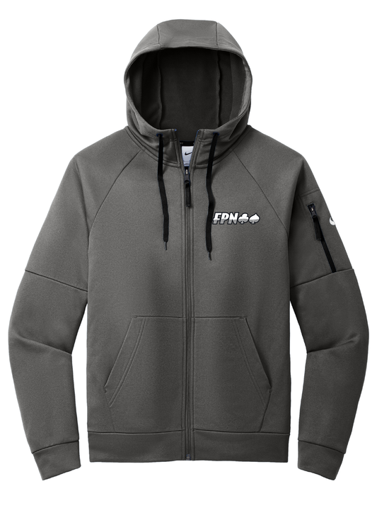 Nike Therma-FIT Pocket Full-Zip Fleece Hoodie (gray)