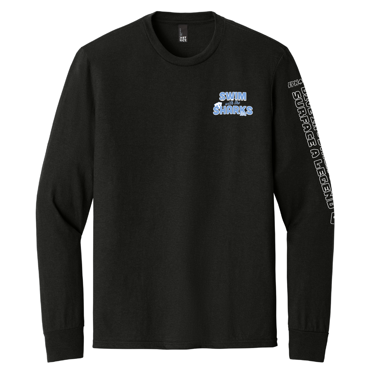 Swim with the Sharks (Blk Long Sleeve)