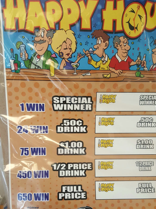 Happy Hour Promotional Drink Tickets