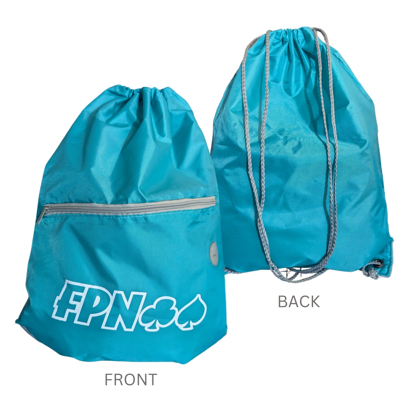 FPN Drawstring Backpack (teal)