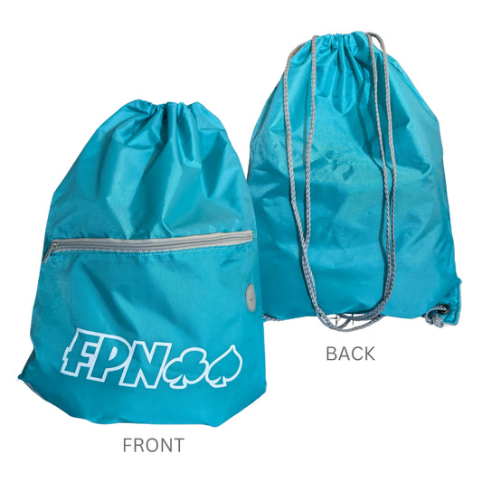 FPN Drawstring Backpack (teal)